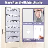 Newthinking Hanging Shoe Storage Over Door Organizer 24 Pockets White view 3