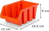 25 Pack Storage Boxes Size 3 Red-Brown 19.5x12x9cm Workshop Hobby Craft Small view 2