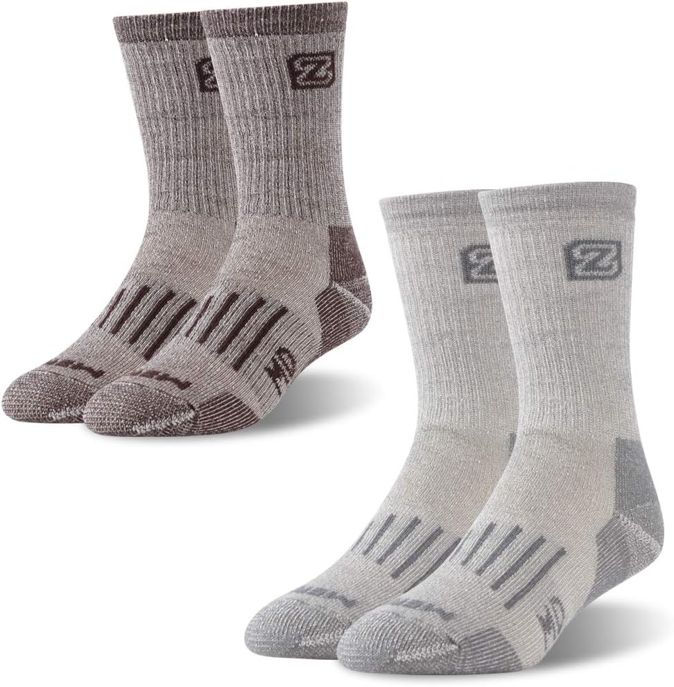 Merino Wool Socks Hiking Socks Thermal Outdoor Sports Socks 2 Pairs