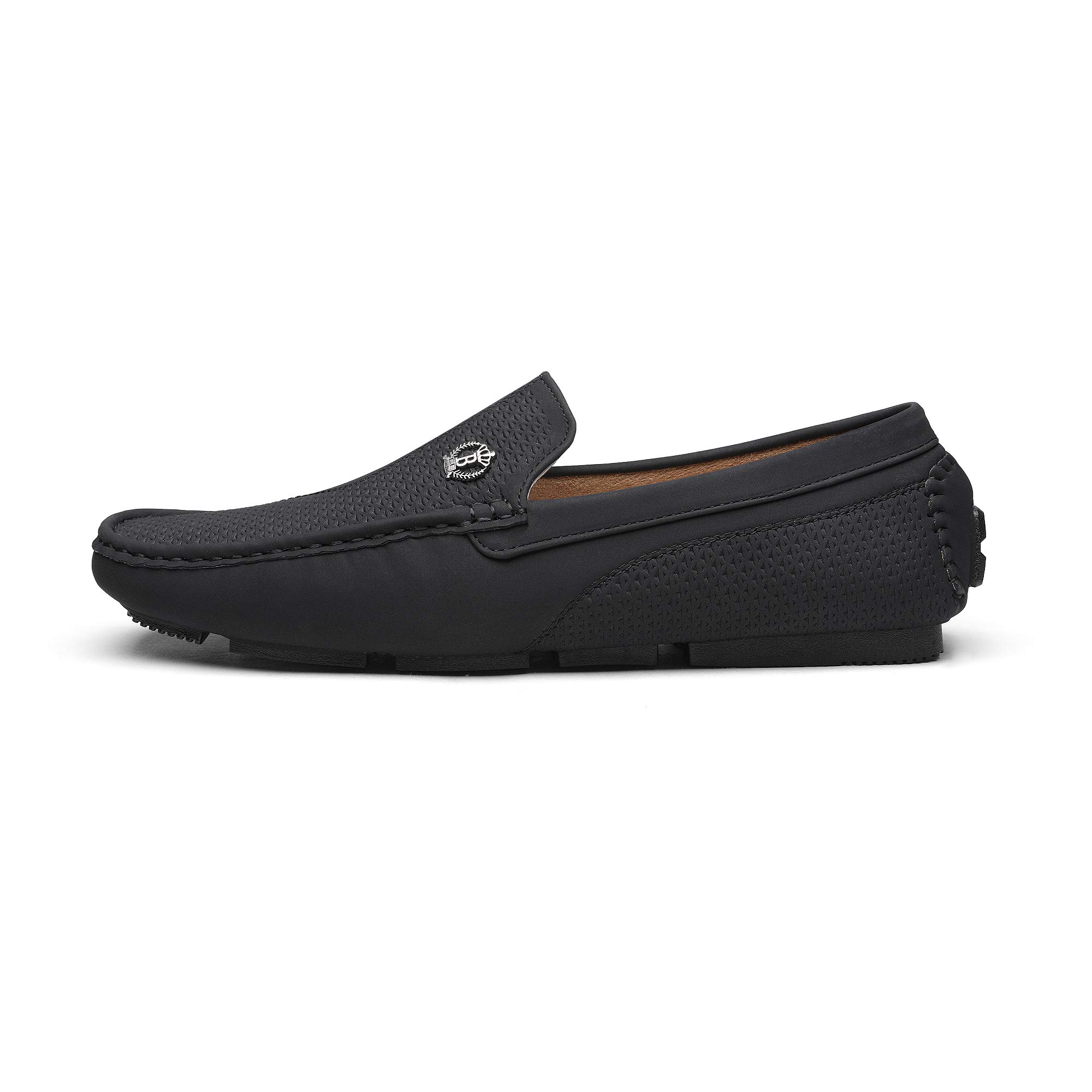 Bruno Marc Herren Klassische Mokassins Flache Slipper Slip on Penny Loafer Weich Comfort Schuhe Bootsschuhe,Size 42,Schwarz,3251314 2