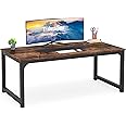 Tribesigns Modern Computer Desk, 70.8 x 35.4 inch Large Executive Office Desk Computer Table Study Writing Desk Workstation for Home Office,Rustic/Black
