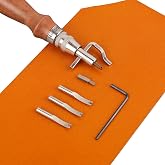 Citian 7pcs Pro Adjustable Leather Stitching Groover | 7‑in‑1 Multi‑Function Tool,Sharp Durable Blades,Upgraded M4 Screw Lock,