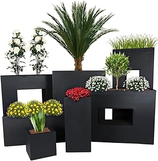 Pflanzwerk® Pflanzkübel Cube Anthrazit 28x28x28cm *Frostbeständiger Blumenkübel* *UV-Schutz* *Qualitätsware*