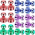 VNDUEEY 16 Pack Fridge Magnets, 4 Colors Refrigerator Magnets, Magnets Refrigerator Small and Strong Whiteboard Magnets, Magnetic Push Pins, Map Magnets Locker Magnets for Home, Office, School