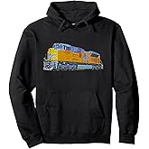 Freight Train Union Pacific Engine Pullover Hoodie
