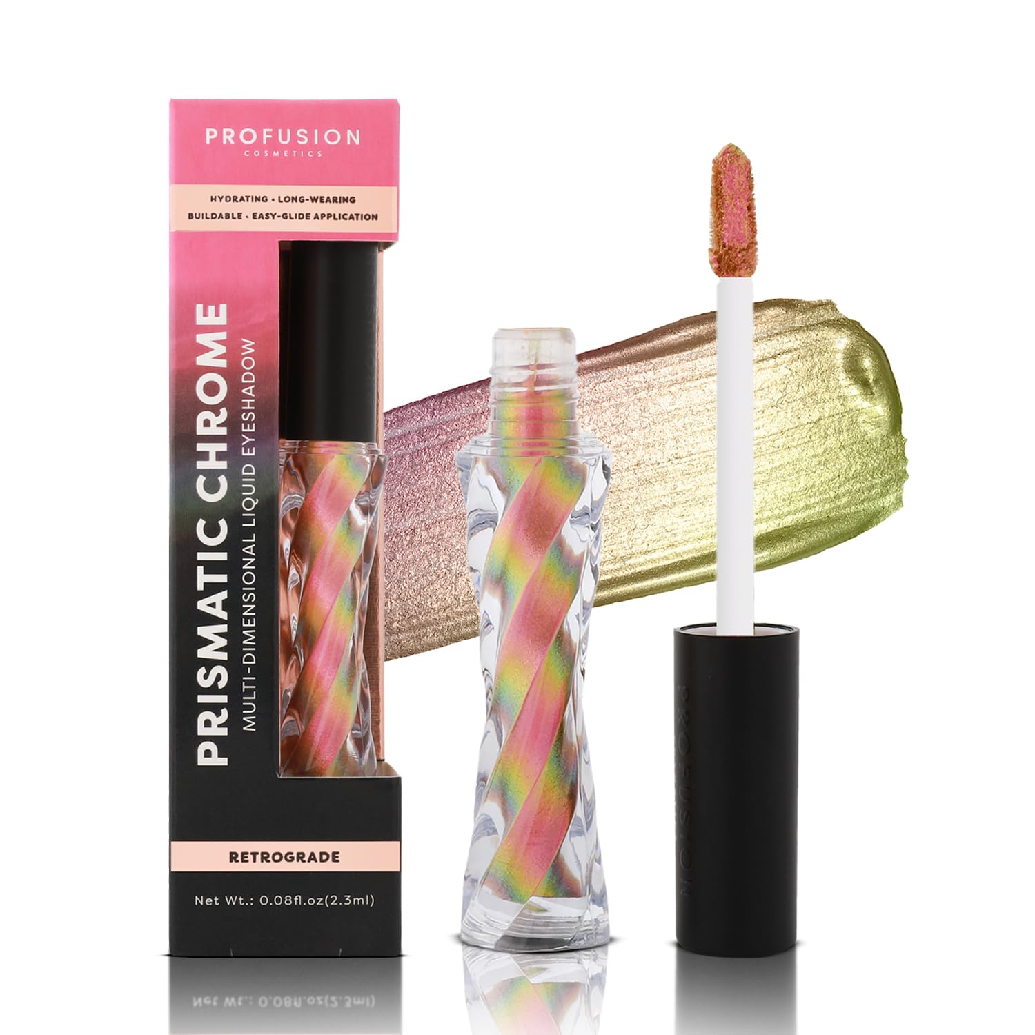 Profusion Cosmetics Prismatic Chrome 6 Shades Liquid Eyeshadow, Glam Up Your Look and Get Stunning Shades Inside, Stand Out All Day and Shine with Premium Beauty Tools