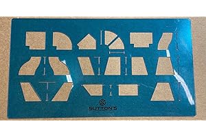 Pocket Sheet Metal Duct Fitting Template (5" X 9", NEON Blue)