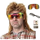 Lotfon Mullet Wigs for Men,Joe Dirt,80s Costumes Fancy Party Cosplay Wig,Halloween Man x (Strawberry Blonde)