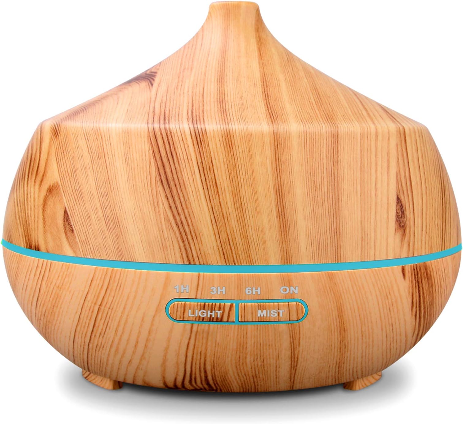 RENWER Essential Oil Diffuser, 400ml Wood Grain Ultrasonic Cool Mist Humidifier, Diffuser for Essential Oils Aromatherapy Air Vaporizer, 7 Color LED Lights Waterless Auto-Off for Yoga/Spa/Bedroom