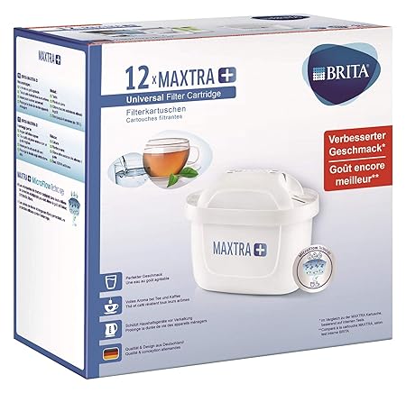 BRITA Filterkartuschen MAXTRA+ im 12er Pack – Kartuschen für alle BRITA Wasserfilter zur Reduzierung von Kalk, Chlor & geschm
