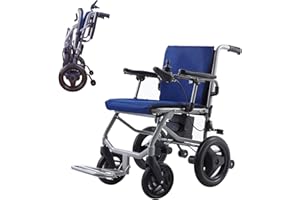 ALTON ELECTRONICS Mobility - KANO World's Lightest (only 30lbs) Foldable Electric Wheelchair Travel Size User Friendly - Blue