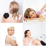 URAQT Exfoliating Gloves 3 Pack Dual-Sided Body Scrub Mitts White Pink Black view 6