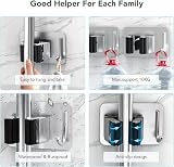 homeasy Mop Broom Holder 4 Pcs Stainless Steel Self Adhesive Wall Mount view 4