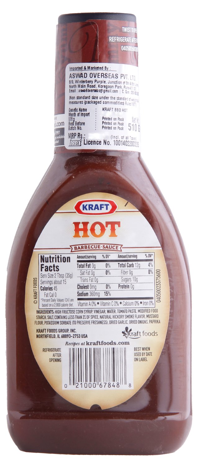 Kraft Bbq Sauce Nutrition Label Blog Dandk