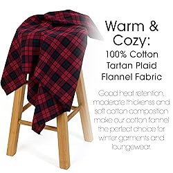 Pico Textiles 1 Yard Red and Green Tartan Plaid