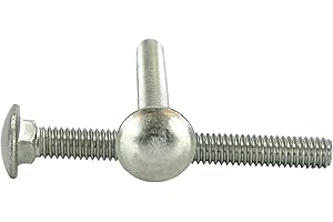 Chenango Supply Stainless 5/16-18 x 3inches Carriage Bolt (1inches to 5inches Lengths Available in Listing), 18-8 Stainless Steel,25 Pieces (5/16-18x3)