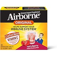 Airborne 1000mg Vitamin C with Zinc Effervescent Tablets, Immune Support Supplement with Powerful Antioxidants Vitamins…