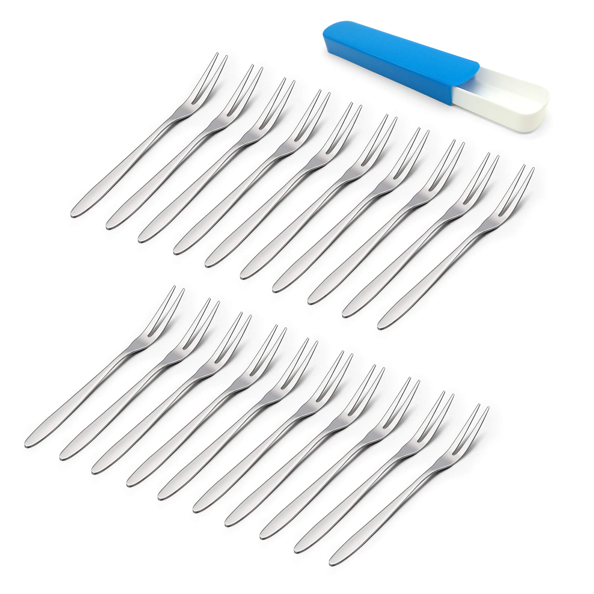 20Piece Appetizer Dessert Forks, Stainless Steel Mini Salad Fruit