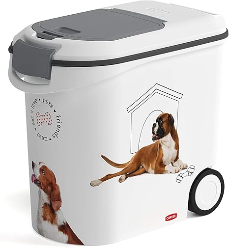 Curver Conteneur à Croquettes 35l12kg Love Pets Chien Blanc Pet Dry Food Container 278x493x425 Cm