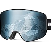 SNOWER Ski Goggles, OTG Anti Fog Snowboard Goggles, HD Snow Goggles UV400 Protection for Men Women Youth