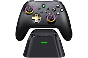 Svetaecho Wireless PC Controller - Enhanced Gaming Controller with Hall Joysticks/Hall Triggers/Light Up - No Stick Drift, No Dead Zone - Work for Windows PC, Android, Steam and Switch