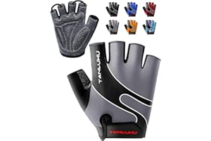 Tanluhu Cycling Gloves Mountain Bike Gloves Half Finger Road Racing Riding Gloves Breathable Shock-Absorbing Biking Gloves for Men and Women