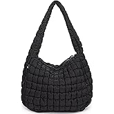 Bagtopia Puffer Tote, Quilted Puffer Hobo Bag, Lightweight Puffy Quilted Shoulder Bag for Work, Gym, Travel