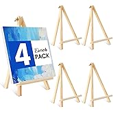 ESRICH 11.8In Wood Easels,Tabletop Painting Display Easels, Painting Party Easel, Kids Student Tabletop Easels for Painting,Portable Canvas Photo Picture Sign Holder（4 Pack ）