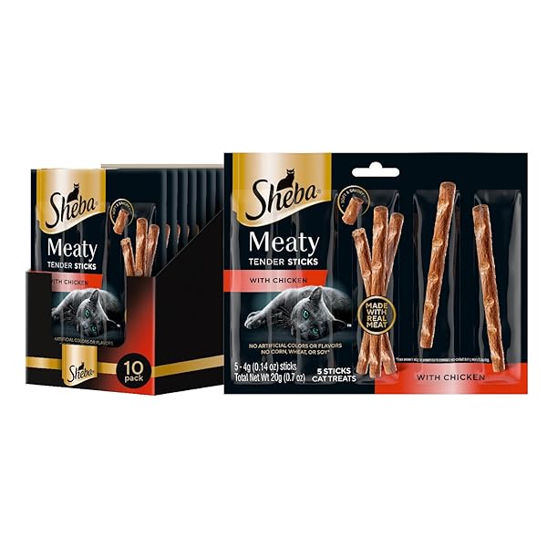 SHEBA MEATY TENDER STICKS CHICKEN CAT TREATS, CHICKEN...