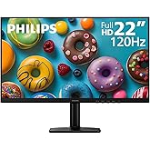 Philips 22 Inch Computer Monitor FHD 120Hz Overclocked IPS VESA, 22E2N1100 | 1920&times;1080 LED Monitor, 1ms MPRT, Adaptive Sync, HDMI 1.4, VGA, Flicker-Free, Low Blue Light, 4yr Advance Replacement Warranty