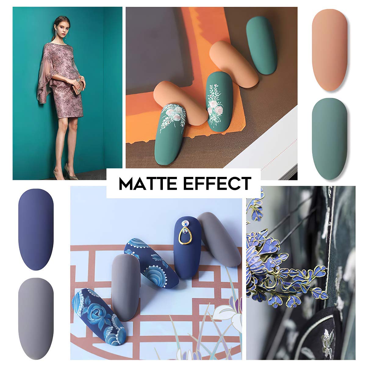 Matte Gel Top Coat, No Wipe Gel Top and Base Coat, Matte Top Coat, 3 X 10 ML Soak Off LED Gel Nail Polish, High Gloss Shiny Matte Gel Polish Effects for Home Use : Beauty