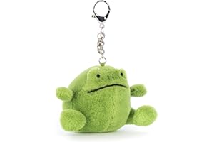 Jellycat Ricky Rain Frog Bag Charm, 3 inches - Amphibian Plush Keychain - Great Gift Idea
