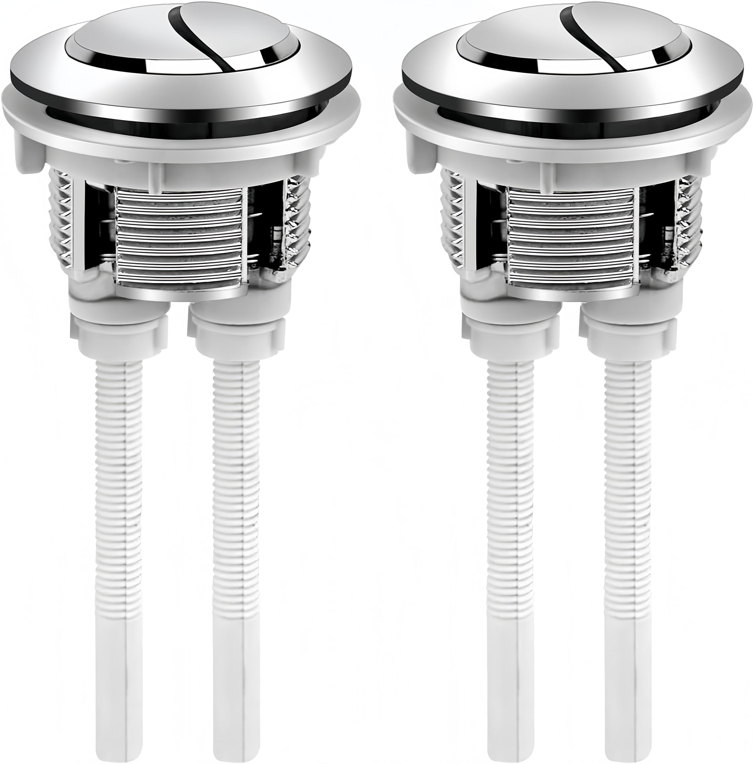 Photo 1 of 2 Pack Toilet Tank Push Button 38MM Toilet Button Dual Push Flushing Toilet Button Toilet Tank Button Toilet Button Flush Button Replacement with Thread Diameter