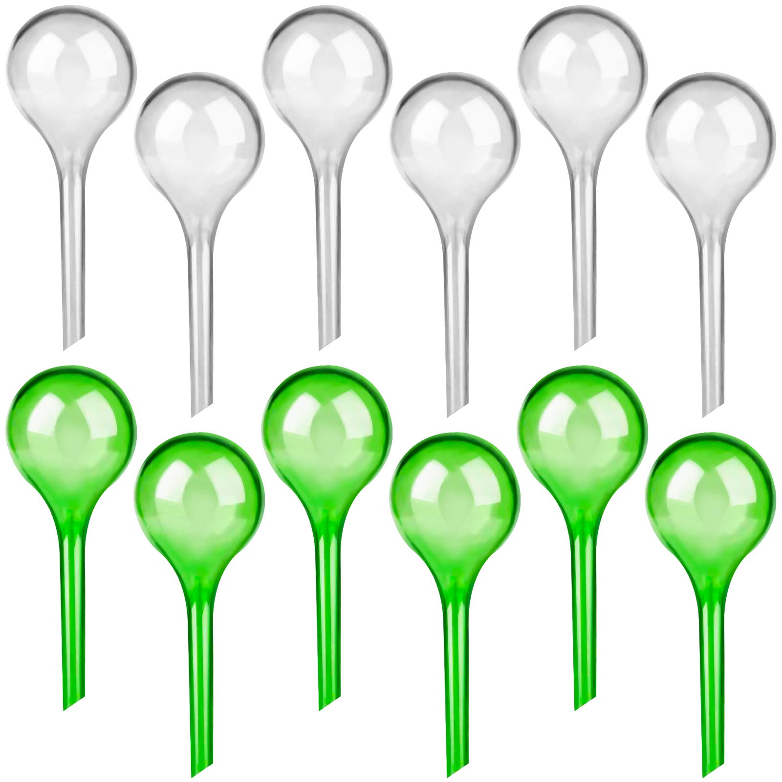 12-Count Small Watering Globes, Plant Watering Globes Imitation Glass Watering Bulbs Houseplant Plant Pot Bulbs, Garden Watering PVC Self Watering Irrigation Drippers for Garden, 2 Inch Diameter