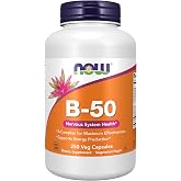 NOW Supplements, Vitamin B-50 mg, Nervous System Health*, 250 Veg Caps