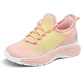 RUNSIDE Girls Lightweight Sneakers Kids Lace-up Tennis Running Shoes, Breathable Walking Shoes for Toddler/Little Kid/Big Kid