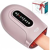 ALLJOY Roller Kneading Hand Massager for Arthritis and Carpal Tunnel Relief, Cordless Electric Hand Massager with Heat and Compression for Finger Numbness, Valentines Gifts for Women and Men (Pink)