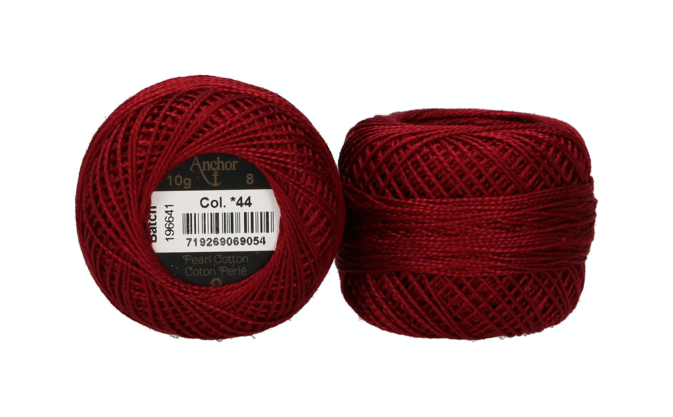 Anchor Pearl Yarn, Thickness: 8, Packaging: 10G, Running Length: 82M rubinrot Dunkel Embroidery Threads