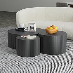 KEVINSPACE Modern Coffee Table Set, 3-Piece