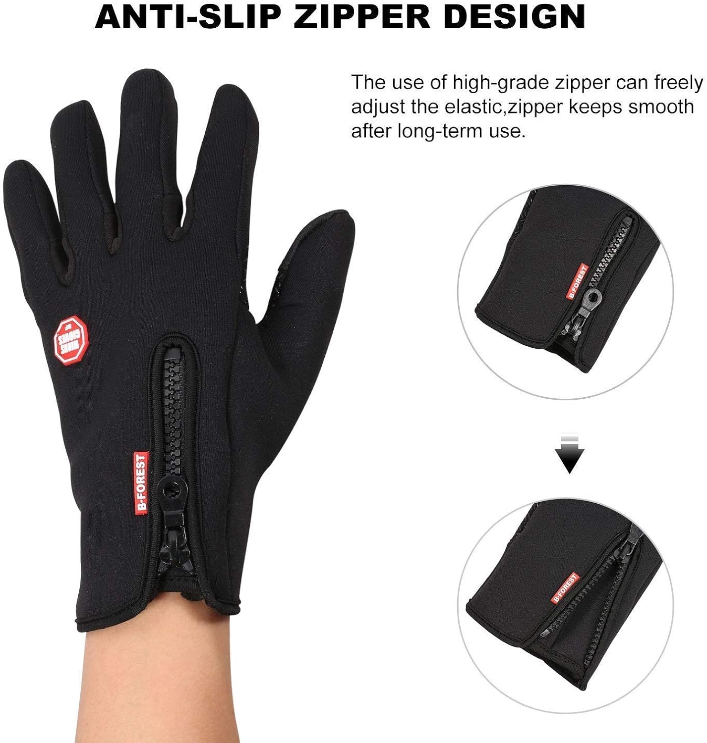 Aisprts Cycling Gloves, Full Finger Winter Thermal Touch Screen Warm Windproof Waterproof Gloves for Men and Women: Clothing