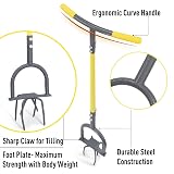 Jardineer Garden Twist Tiller Manual with Steel Shaft Anti-Slip Foot Plate view 6