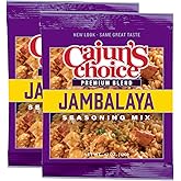 Cajun's Choice Jambalaya Seasoning Mix - 0.42 oz Packet - Pack of 2, All Natural, No MSG - Authentic Louisiana Creole Spice for Chicken, Seafood & Sausage
