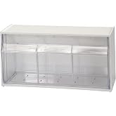 FSE 373-QTB410WT Dividable Tip Out Bin, (2) Compartment, 23-5/8"W x 5-1/4"D x 5-15/16"H, Handle with Label Slot, Opens to a 45&deg; Angle
