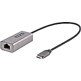 StarTech.com USB-C to Ethernet Adapter, USB 3.0 to Gigabit Ethernet Network Adapter - 10/100/1000 Mbps, USB-C to RJ45 Etherne