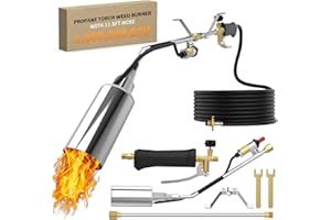 WELLUCK Torch Weed Burner, Weed Torch Weeder with 11.5FT Hose for Weeding, Barbecue, Asphalt, Snow Melting