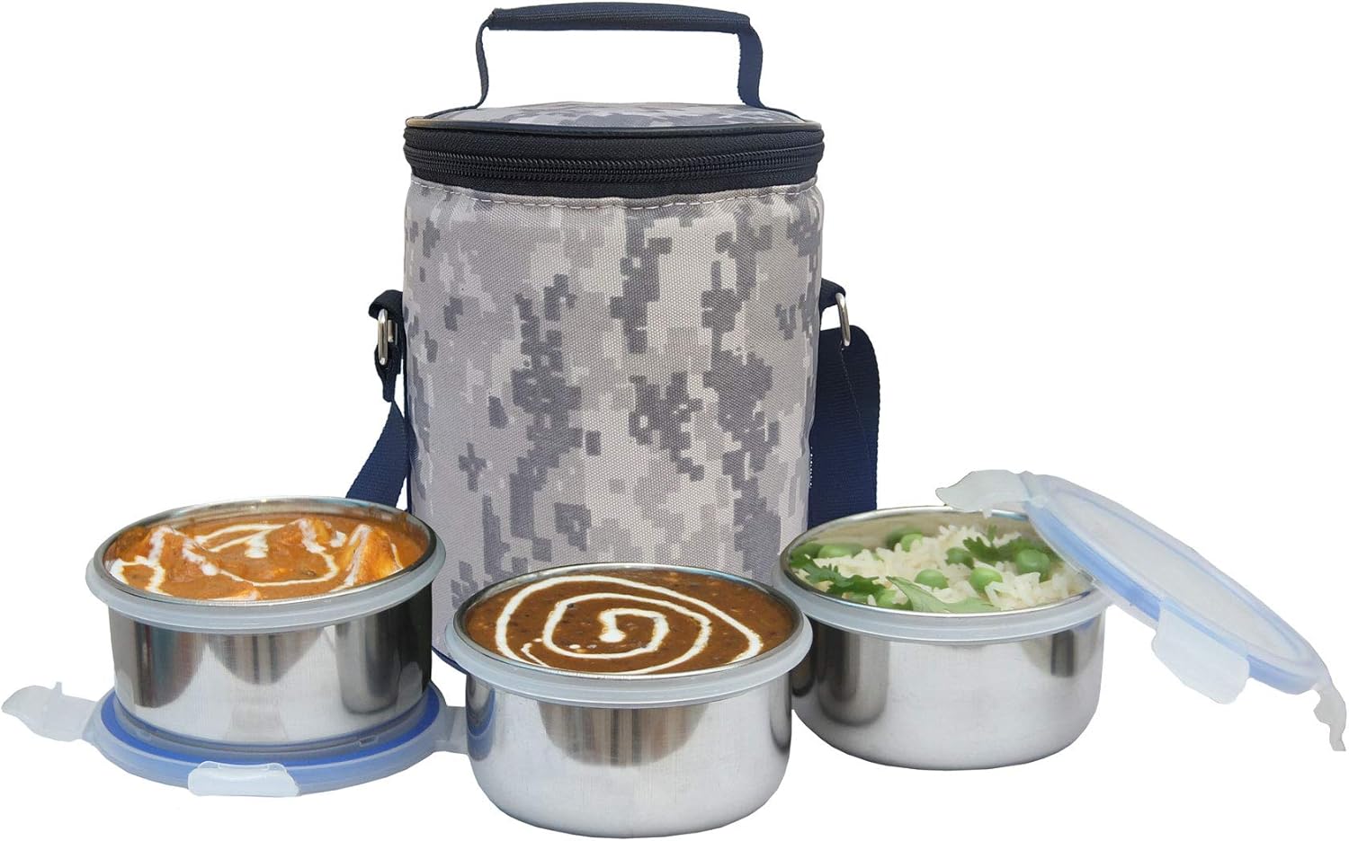 Buy Aafeen Military Grey Office Use Tiffin Boxes for Men and Women