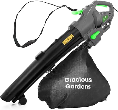 Gracious Gardens 3000W Leaf Blower Vacuum 35L Bag 10:1 Shredder