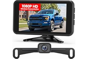 AUTO-VOX Wireless Backup Camera: 5" 1080P HD Dual-Channel Monitor, Easy Installation,Stable Digital Transmission Signal,IP69K Waterproof Night Vision Back Up Camera for Truck,SUV,Pickup,Car,Trailer
