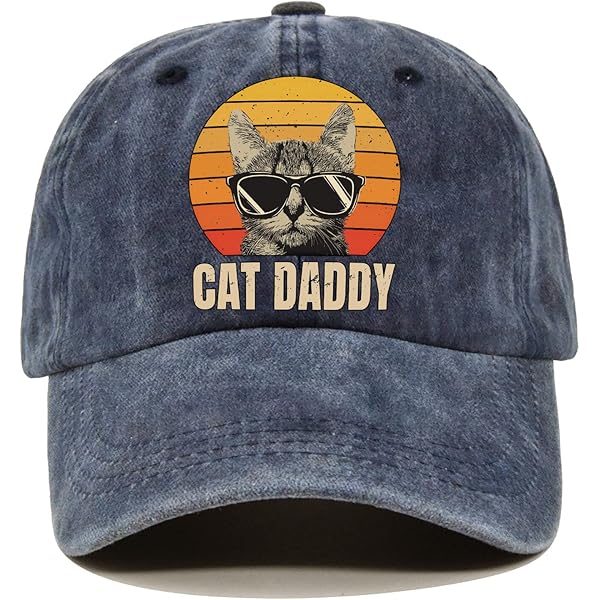 By Plants Fun Distressed Washed Blue Baseball Cap, Potted Plant