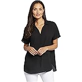 NYDJ Womens S/S Becky Blouse